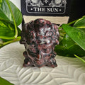 Garnet Medusa Head Carving