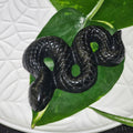 Gold Sheen Obsidian Snake Carving